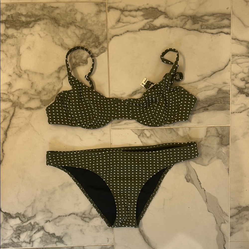 Solid & Striped Green Polka Dot Bikini